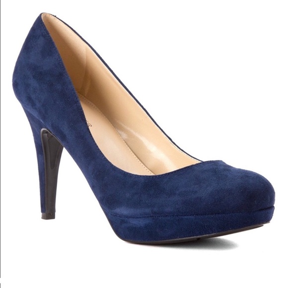 Marc Fisher Shoes - Marc Fisher Navy suede Sydney heels